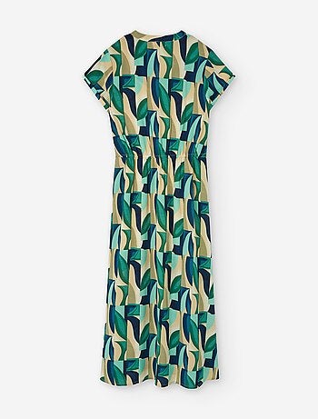 Robe Longue avec Motif Multicolore