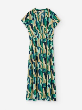 Robe Longue avec Motif Multicolore