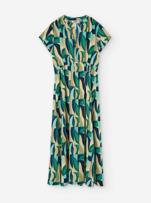 Robe Longue avec Motif Multicolore - Kiabi