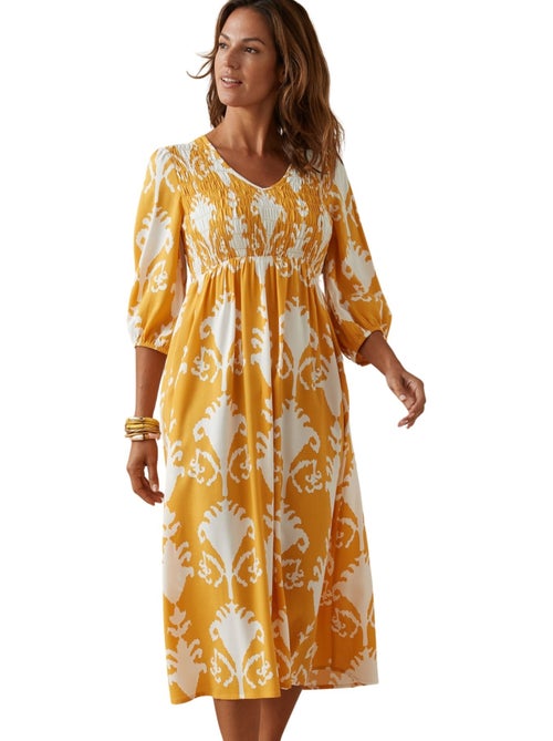 Robe longue avec smocks - DAXON - Kiabi