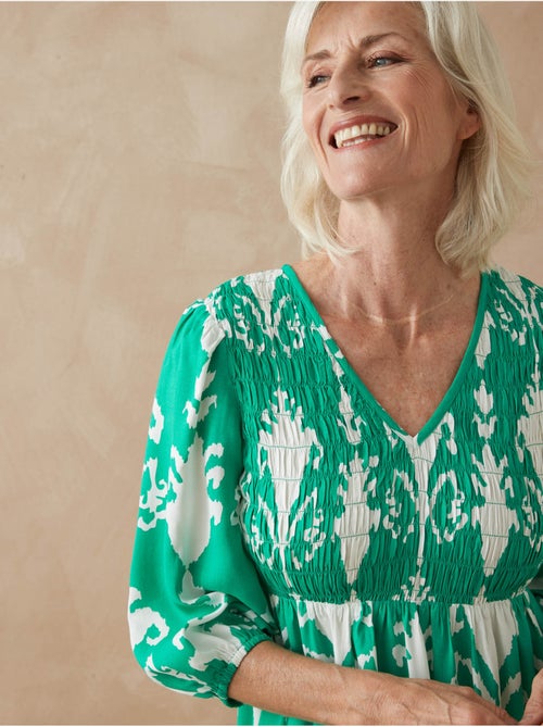 Robe longue avec smocks - DAXON - Kiabi