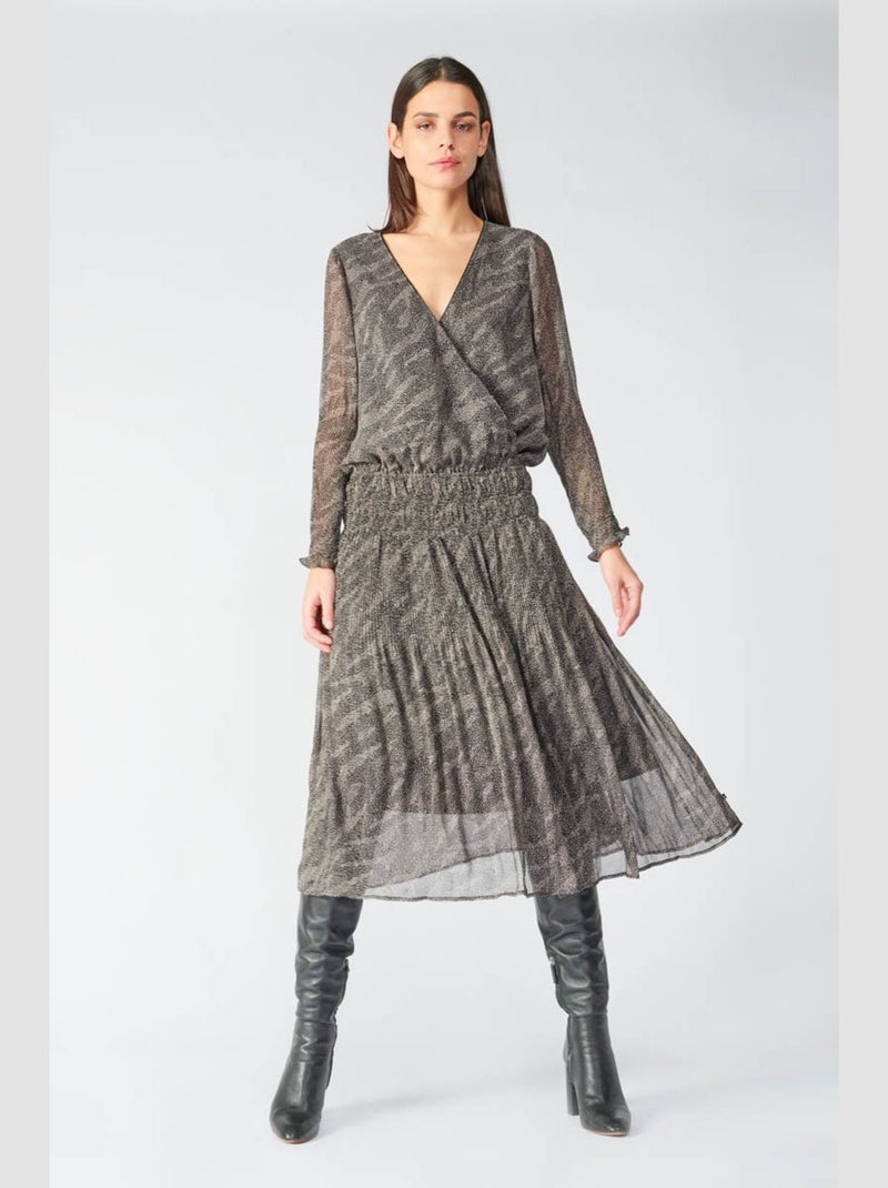 Robe longue BERENI droite 'Le Temps Des Cerises' Noir - Kiabi