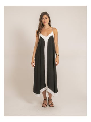 Robe longue bicolore IMONA