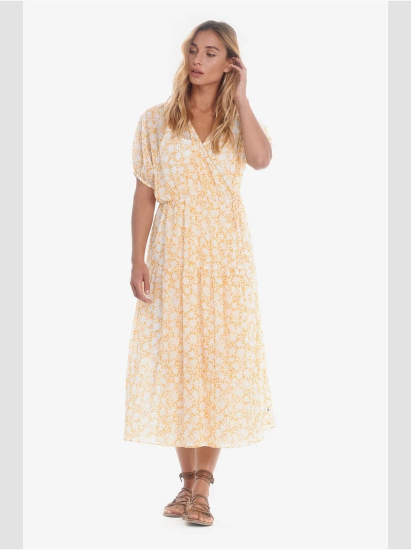 Robe longue BILBAO portefeuille 'Le Temps Des Cerises' Jaune - Kiabi