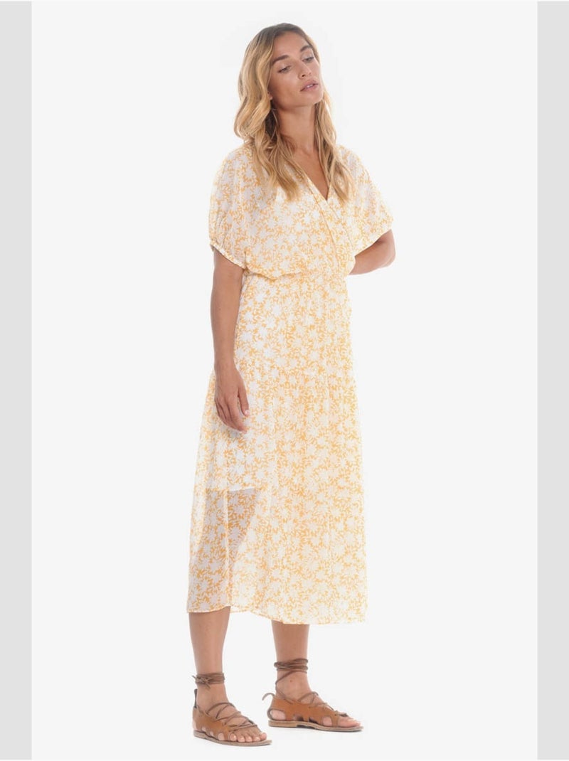 Robe longue BILBAO portefeuille 'Le Temps Des Cerises' Jaune - Kiabi