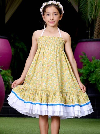 Robe Longue Bohème   2-en-1  Fleurie   ESMERALDA - La Faute à Voltaire