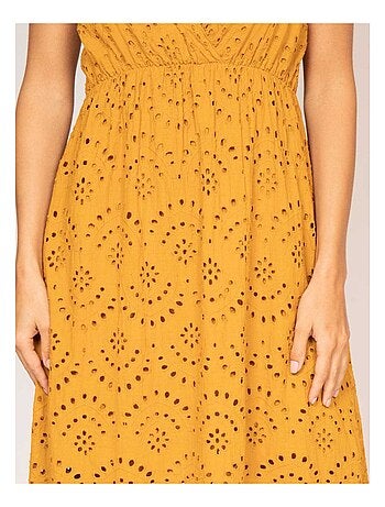 Robe longue broderie anglaise ISERE