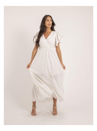 Robe longue broderies anglaises IROKO