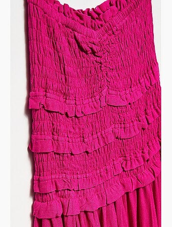 Robe longue bustier à fronces dilvin