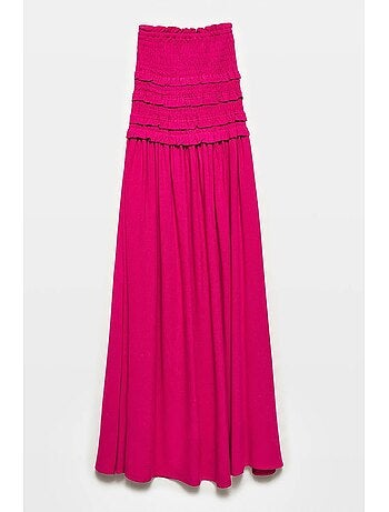 Robe longue bustier à fronces dilvin