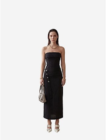 Robe longue bustier avec ceinture my fashion