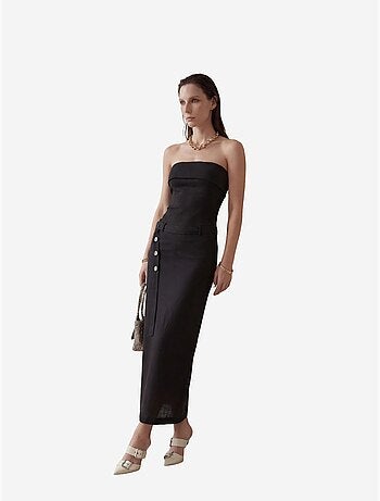 Robe longue bustier avec ceinture my fashion