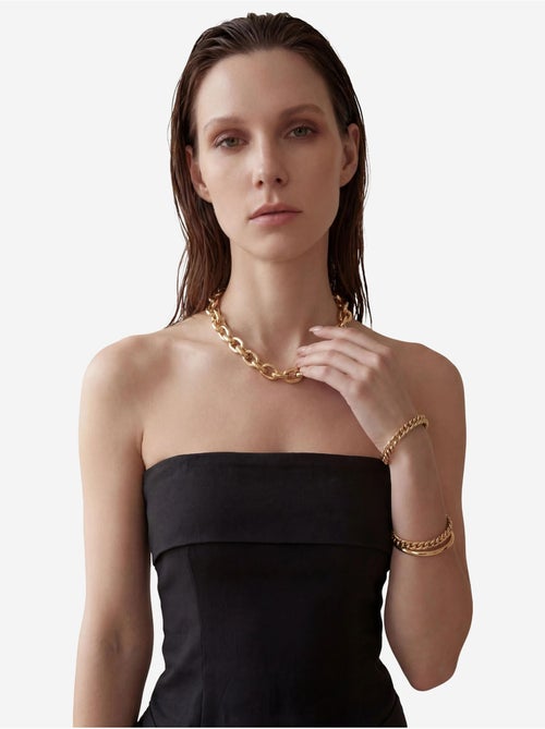 Robe longue bustier avec ceinture my fashion - Kiabi Robe longue bustier avec ceinture my fashion - Kiabi
