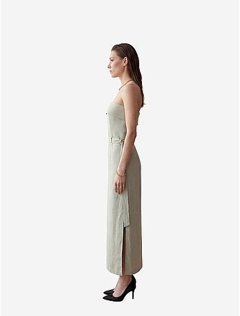 Robe longue bustier avec ceinture my fashion