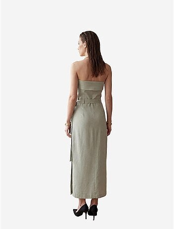Robe longue bustier avec ceinture my fashion
