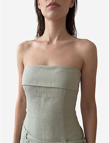 Robe longue bustier avec ceinture my fashion