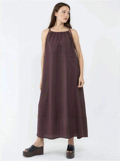 Robe longue bustier avec détails élastiques busem - Kiabi Robe longue bustier avec détails élastiques busem - Kiabi
