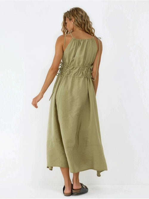 Robe longue bustier avec détails élastiques busem - Kiabi
