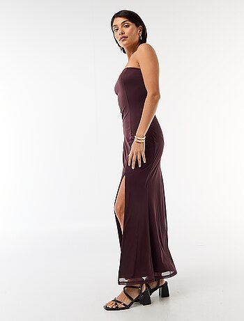 Robe longue bustier avec écharpe