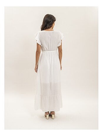 Robe longue cache-coeur avec ceinture ITERIA
