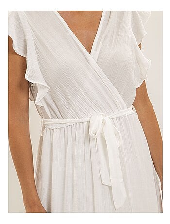 Robe longue cache-coeur avec ceinture ITERIA