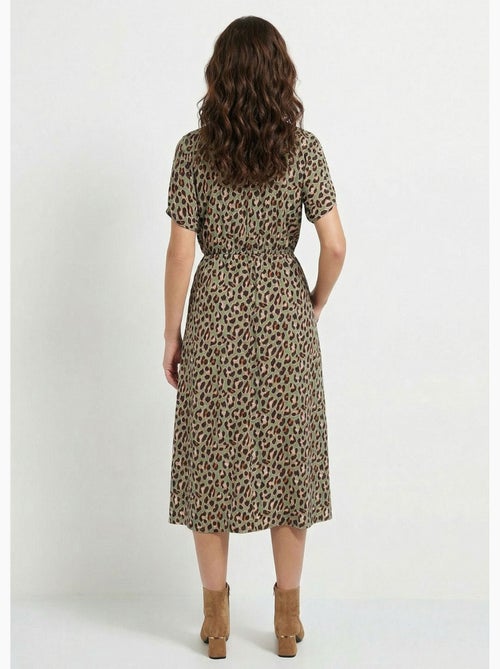 Robe longue cache-coeur motif léopard - Afibel - Kiabi