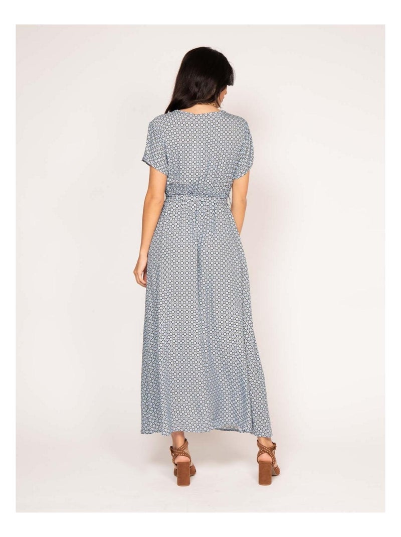 Robe longue cache coeur motifs icare Bleu ciel - Kiabi