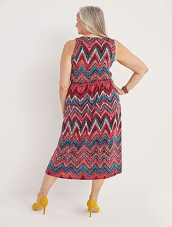 Robe longue cache-coeur sans manches - AFIBEL