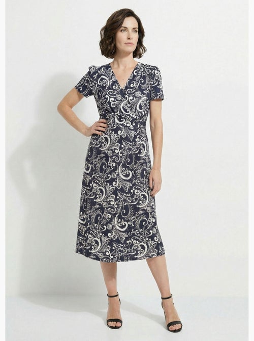 Robe longue cache-coeur taille élastiquée - Afibel - Kiabi