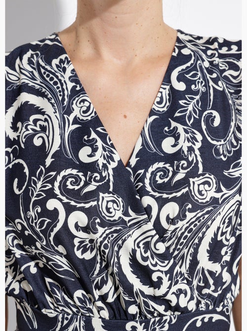 Robe longue cache-coeur taille élastiquée - Afibel - Kiabi