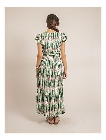 Robe longue cache-coeur tie and dye IGAYA