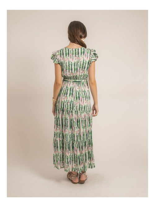 Robe longue cache-coeur tie and dye IGAYA - Kiabi