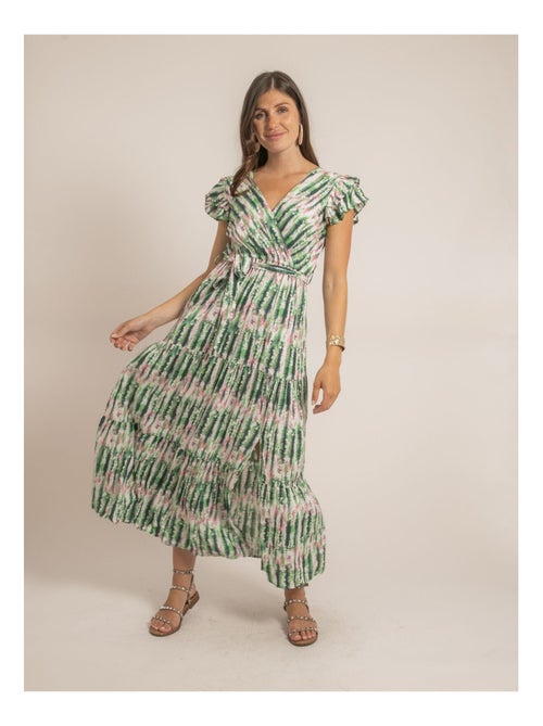 Robe longue cache-coeur tie and dye IGAYA - Kiabi