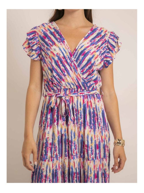 Robe longue cache-coeur tie and dye IGAYA - Kiabi