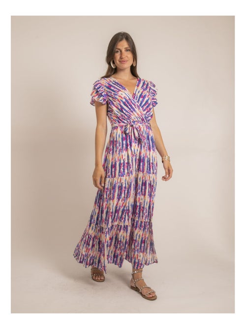Robe longue cache-coeur tie and dye IGAYA - Kiabi