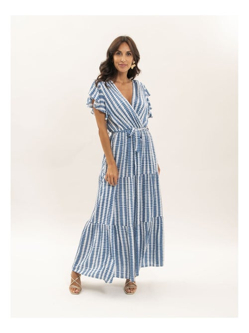 Robe longue cache-coeur tie and dye IPONA - Kiabi