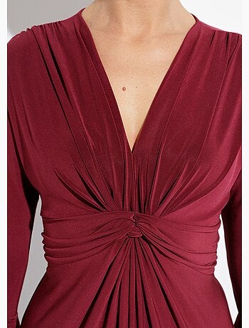 Robe longue cache c¿ur manches volantées - afibel