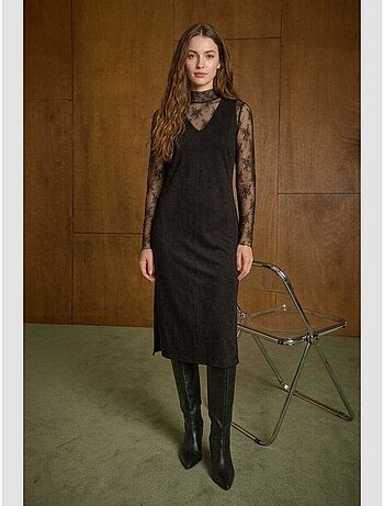 Robe longue charby droite 'le temps des cerises'