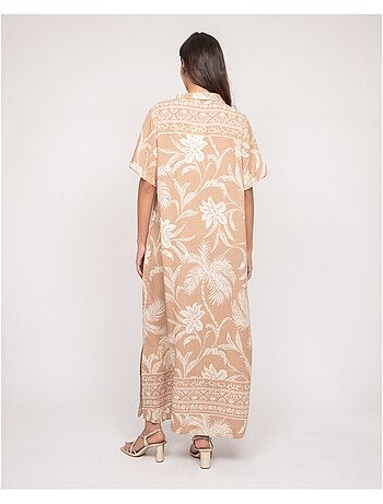 Robe longue chemise motifs ILIAGO