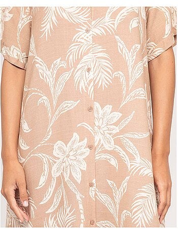 Robe longue chemise motifs ILIAGO