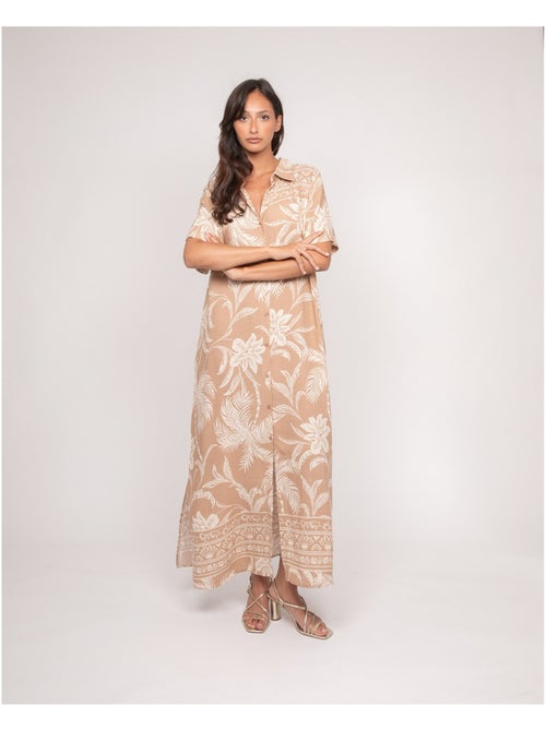 Robe longue chemise motifs ILIAGO - Kiabi