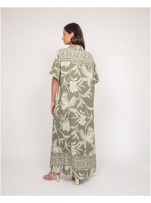 Robe longue chemise motifs ILIAGO - Kiabi