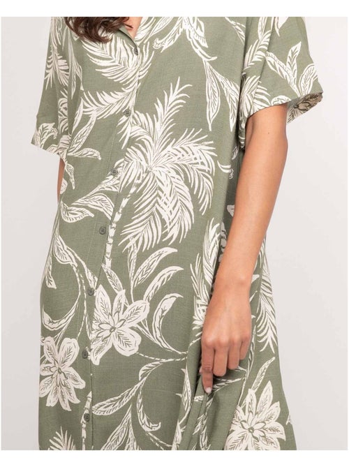 Robe longue chemise motifs ILIAGO - Kiabi