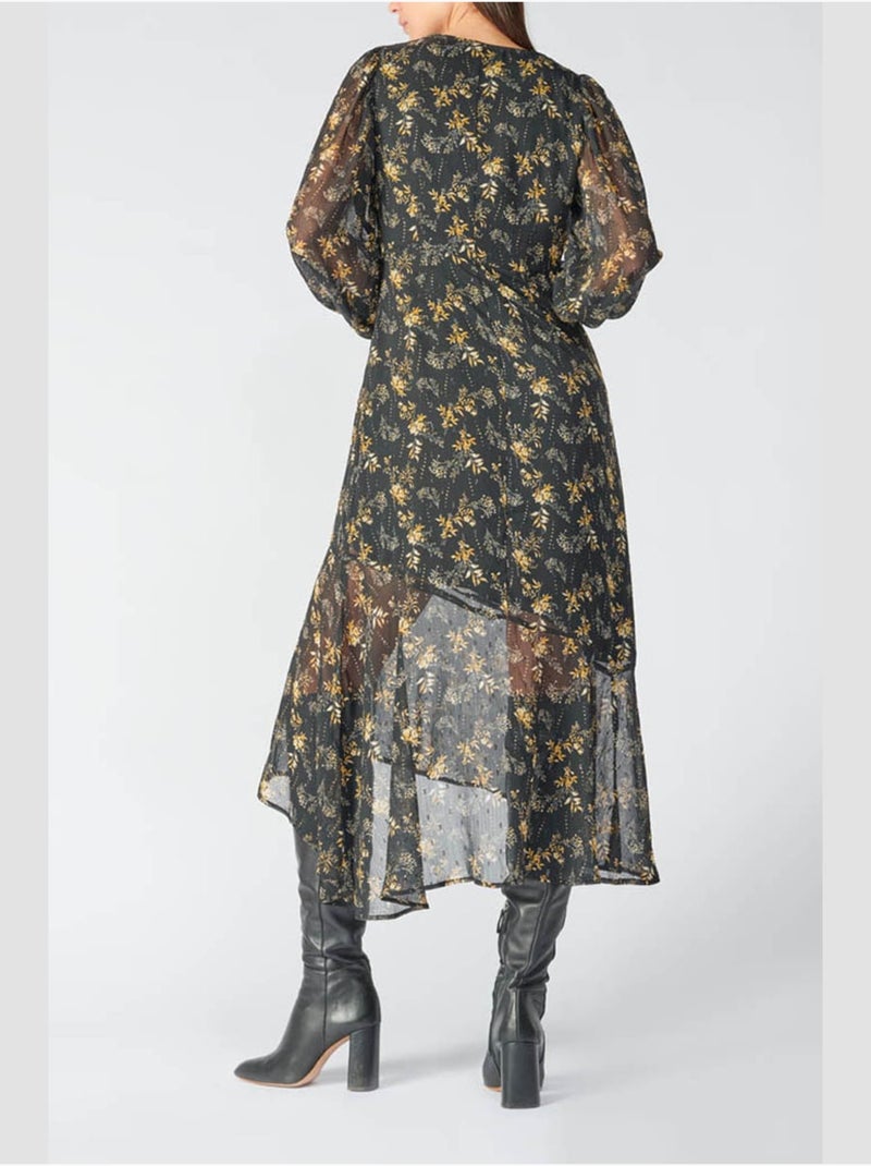 Robe longue CHIC droite 'Le Temps Des Cerises' Noir - Kiabi