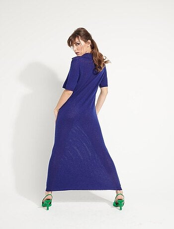 Robe longue col Pull femme en cachemire ajouré - AVA 18