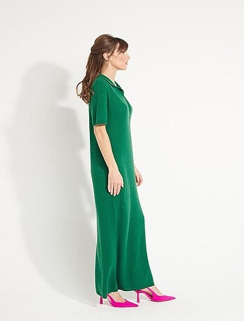 Robe longue col Pull femme en cachemire ajouré - AVA 18