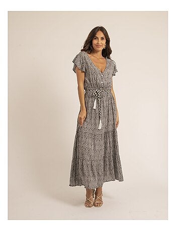 Robe longue col V ILMAX
