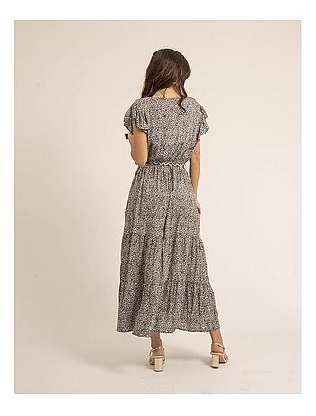 Robe longue col V ILMAX