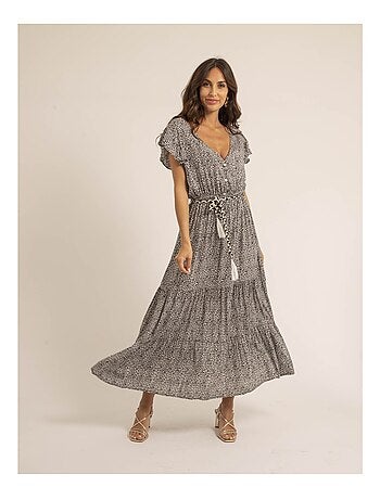Robe longue col V ILMAX