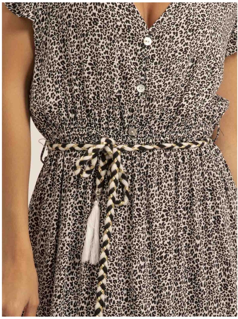 Robe longue col v ilmax Noir - Kiabi